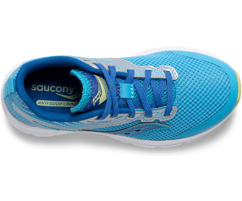 Kids' Saucony Big Axon Sneaker Running Shoes Blue Silver | UK-24781