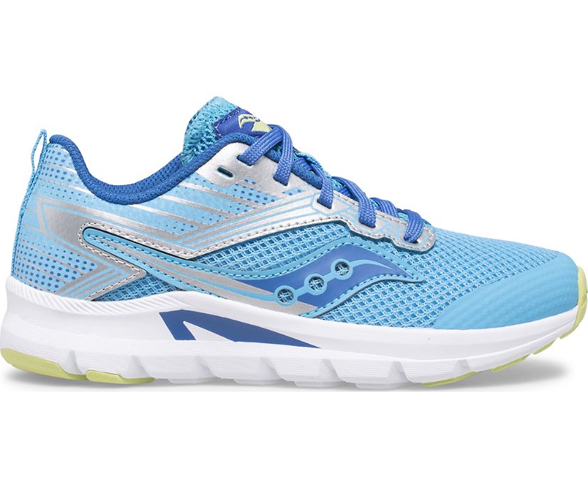 Kids\' Saucony Big Axon Sneaker Running Shoes Blue Silver | UK-24781
