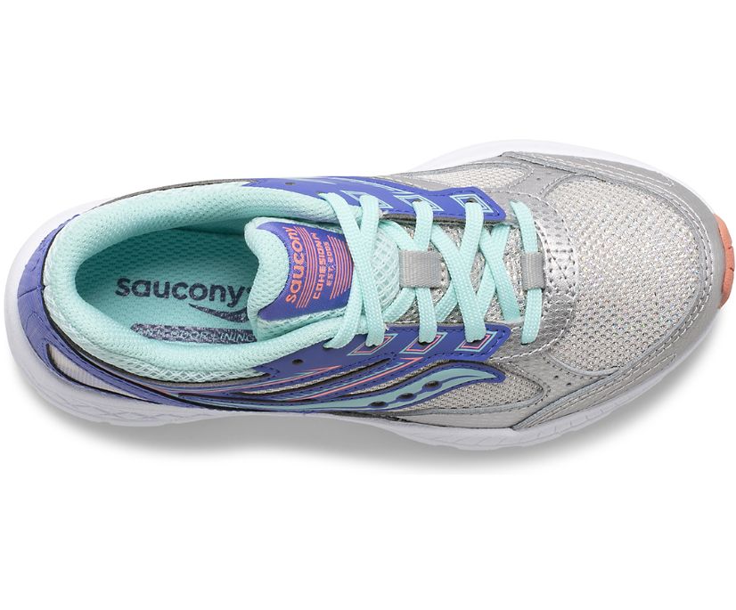 Kids' Saucony Big Cohesion 14 Lace Sneaker Running Shoes Silver | UK-57914