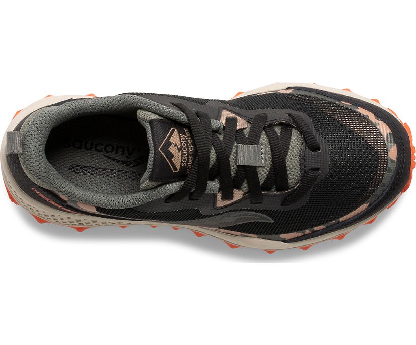 Kids' Saucony Big Peregrine 11 Shield Sneaker Running Shoes Olive Camo | UK-34708