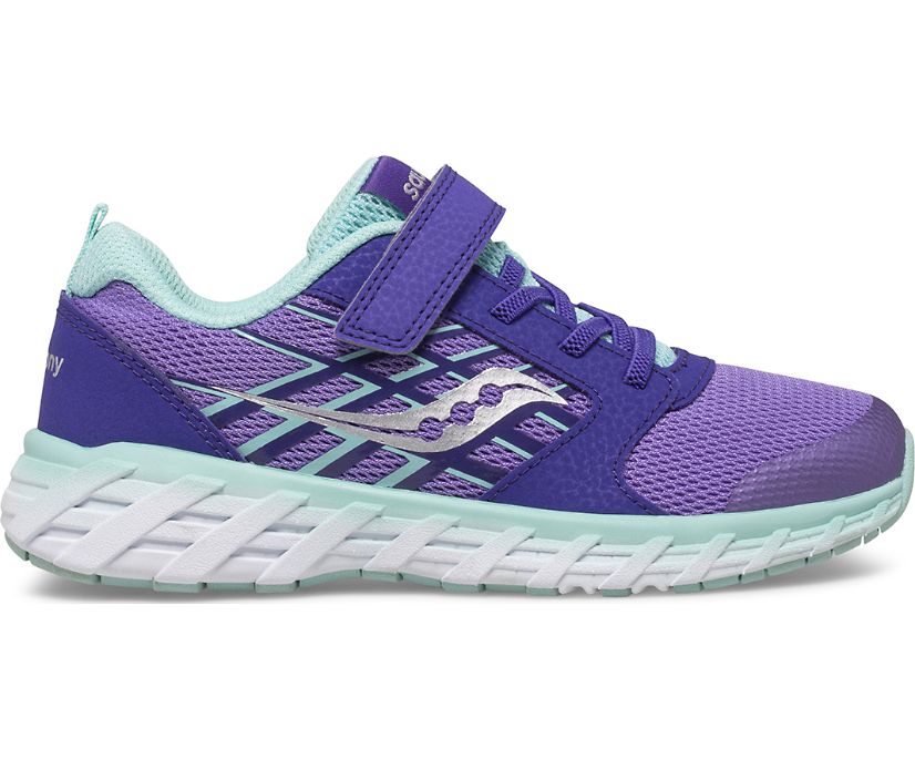 Kids\' Saucony Big Wind 2.0 A/C Sneaker Running Shoes Purple | UK-01469