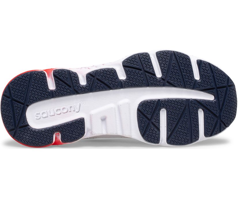 Kids' Saucony Big Wind Lace Sneaker Running Shoes Red White Blue | UK-09261