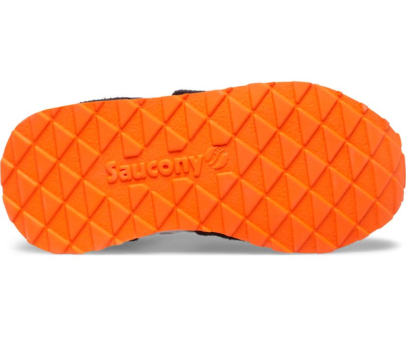 Kids' Saucony Jazz Hook & Loop Sneaker Running Shoes Black Grey Orange | UK-19803