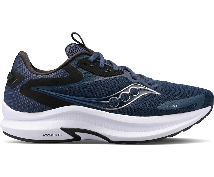 Men\'s Saucony Axon 2 Running Shoes Navy Silver | UK-87960