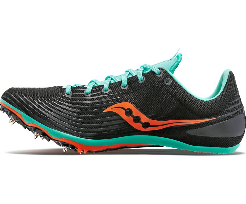 Men's Saucony Ballista Md Running Shoes Black Mint | UK-23795
