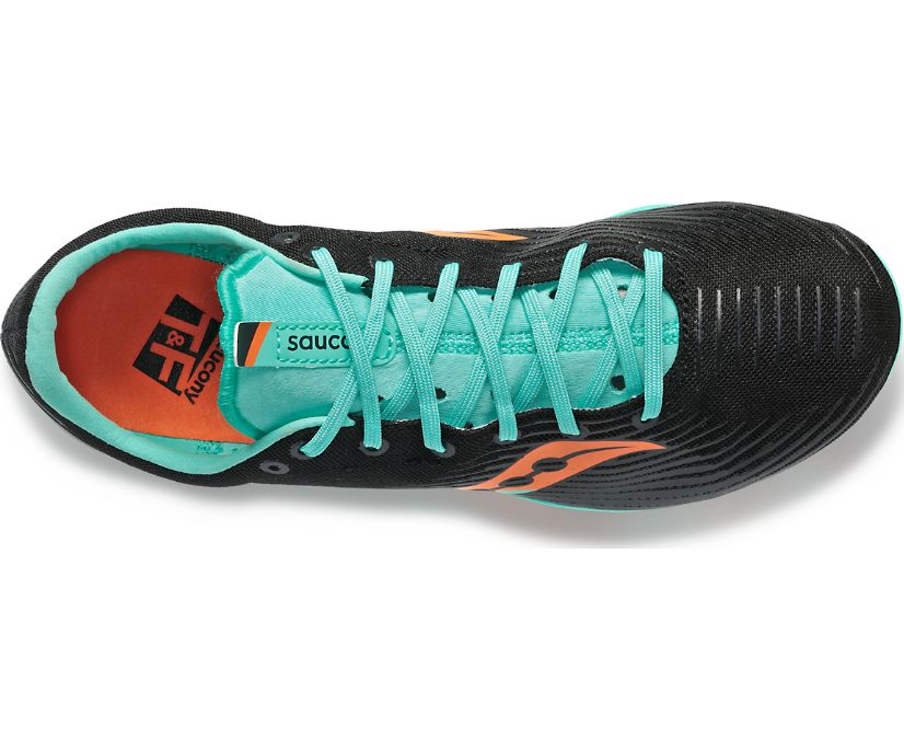 Men's Saucony Ballista Md Running Shoes Black Mint | UK-23795
