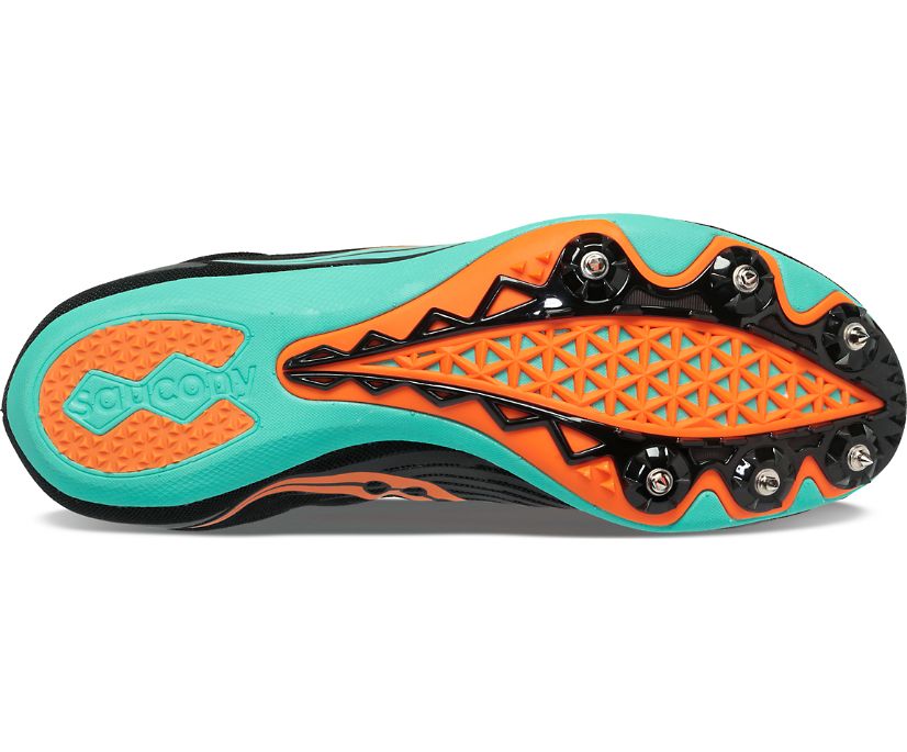 Men's Saucony Ballista Md Running Shoes Black Mint | UK-23795