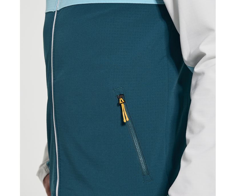 Men's Saucony Bluster Jackets White Blue | UK-50942