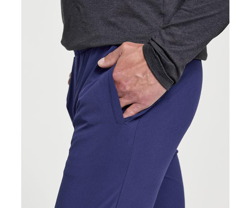 Men's Saucony Boston Woven Pant Blue | UK-29051