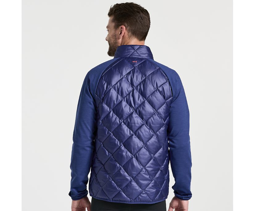 Men's Saucony Boulder Oysterpuff Jackets Blue | UK-34615