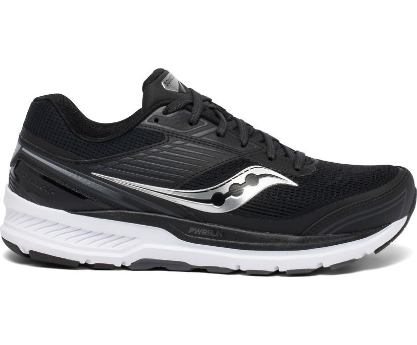 Men\'s Saucony Echelon 8 Running Shoes Black White | UK-28967