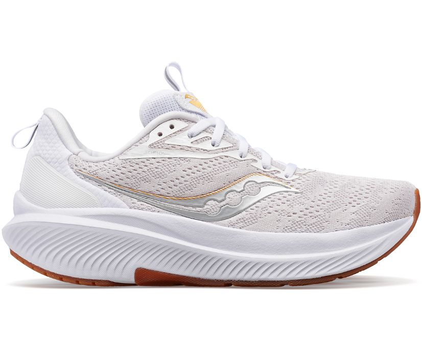 Men\'s Saucony Echelon 9 Wide Running Shoes White | UK-08365