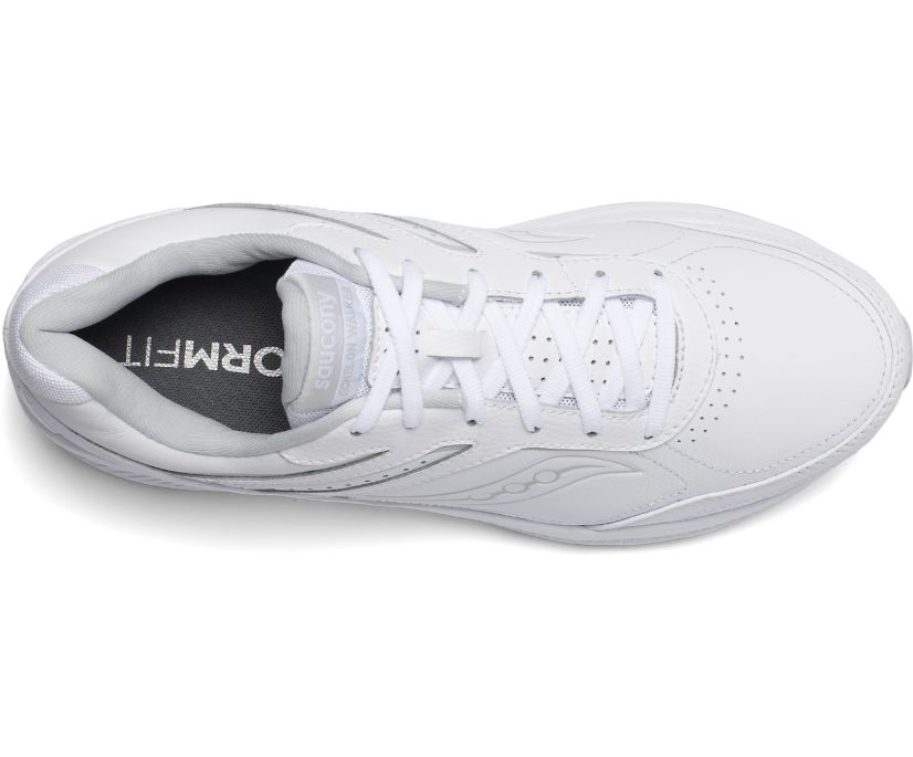 Men's Saucony Echelon Walker 3 Wide Walking Shoes White | UK-21908