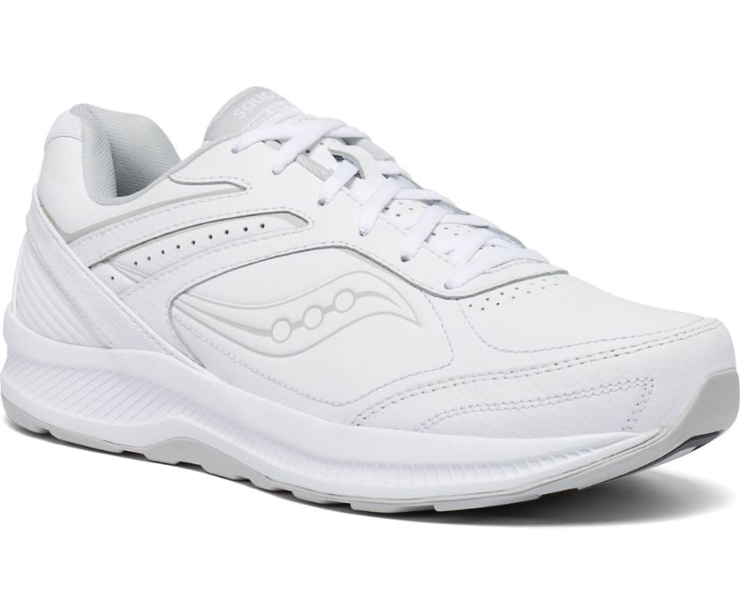 Men's Saucony Echelon Walker 3 Wide Walking Shoes White | UK-21908