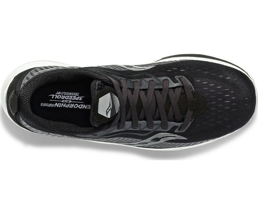 Men's Saucony Endorphin Speed 2 Running Shoes Black Grey | UK-74189