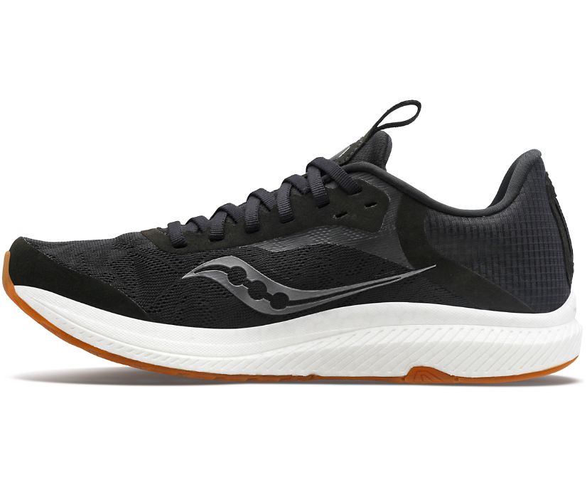 Men's Saucony Freedom 5 Running Shoes Black | UK-73259