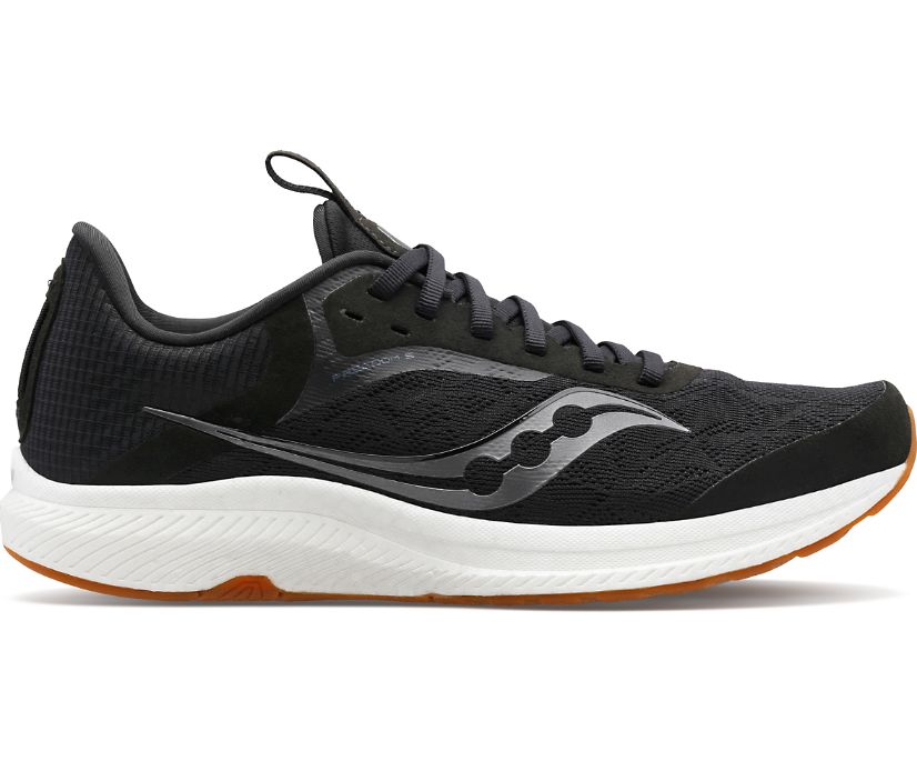 Men\'s Saucony Freedom 5 Running Shoes Black | UK-73259