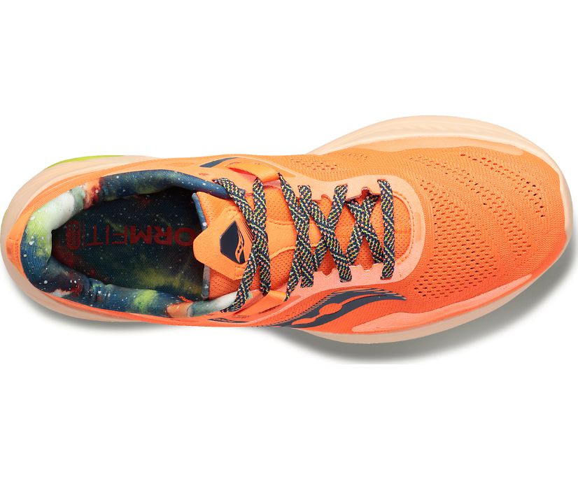 Men's Saucony Guide 15 Running Shoes Orange Green | UK-34102