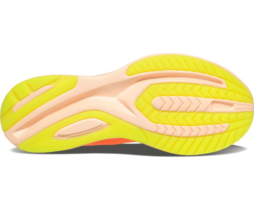 Men's Saucony Guide 15 Running Shoes Orange Green | UK-34102