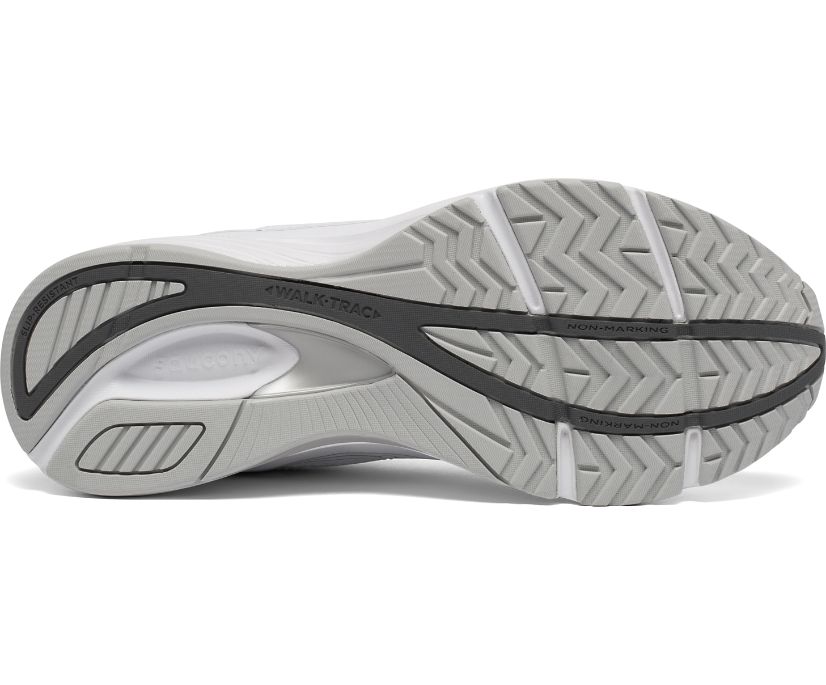 Men's Saucony Integrity Walker 3 Wide Walking Shoes White | UK-31692