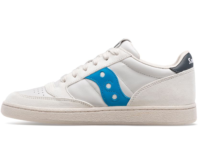 Men's Saucony Jazz Court Premium Sneakers White Royal | UK-95328