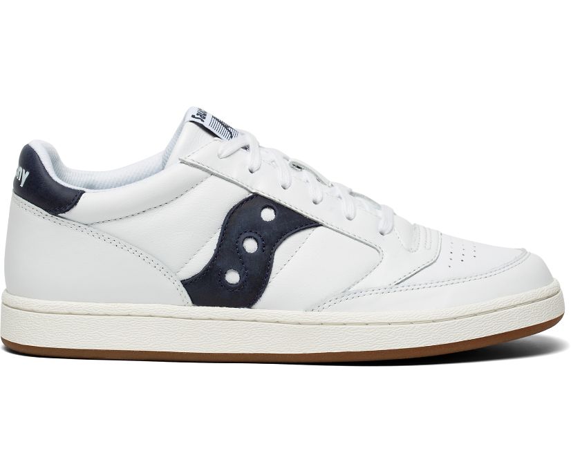 Men\'s Saucony Jazz Court Sneakers White Navy | UK-87105