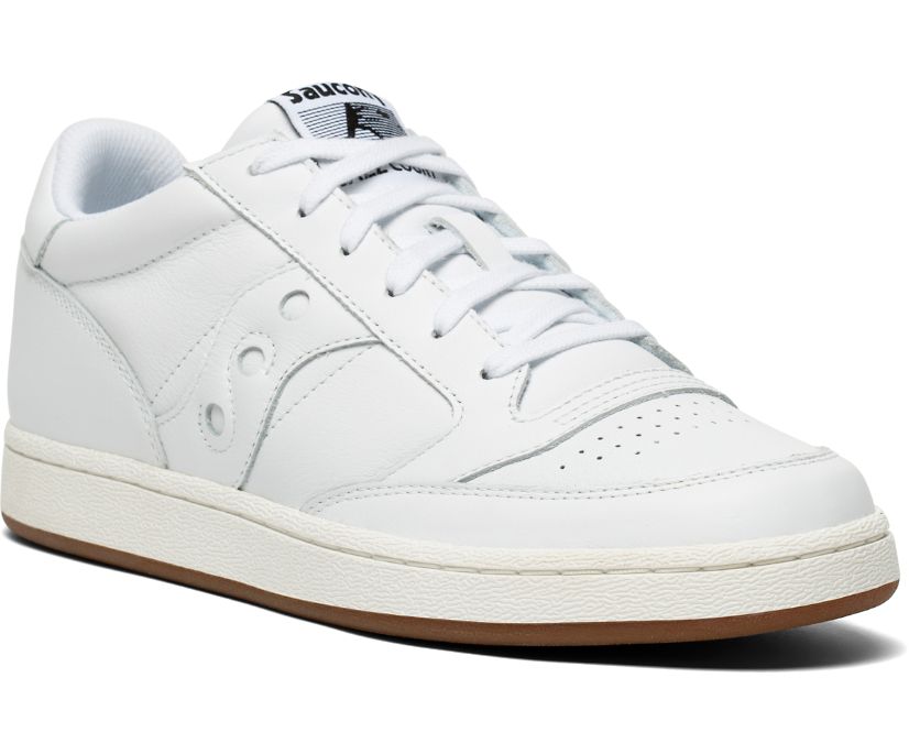 Men's Saucony Jazz Court Sneakers White White | UK-97230