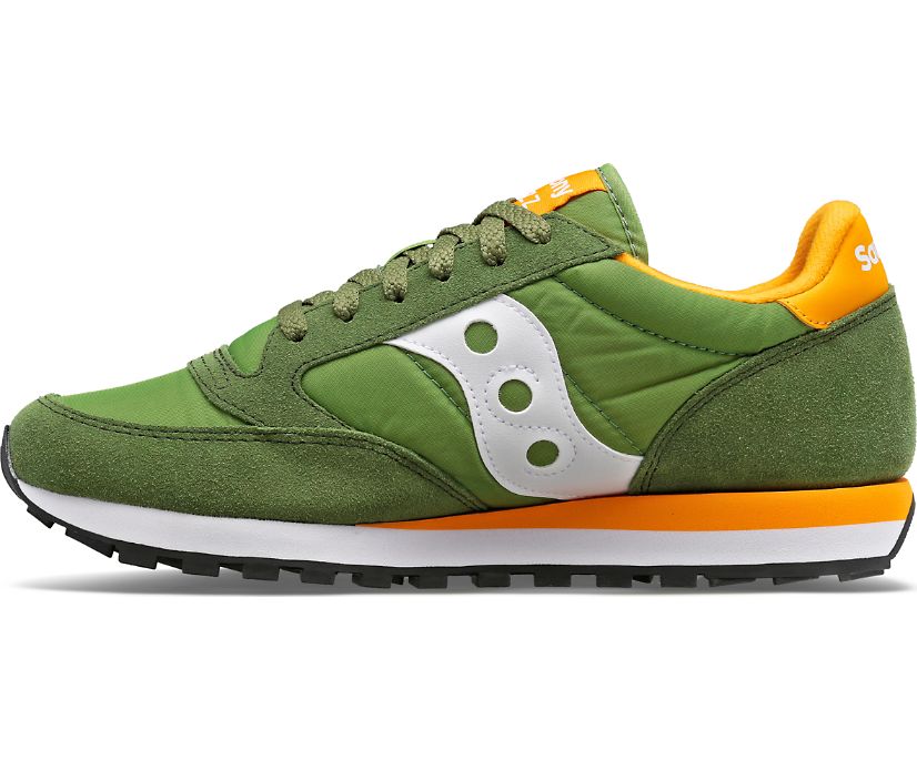 Men's Saucony Jazz Original Sneakers Green White Orange | UK-10294