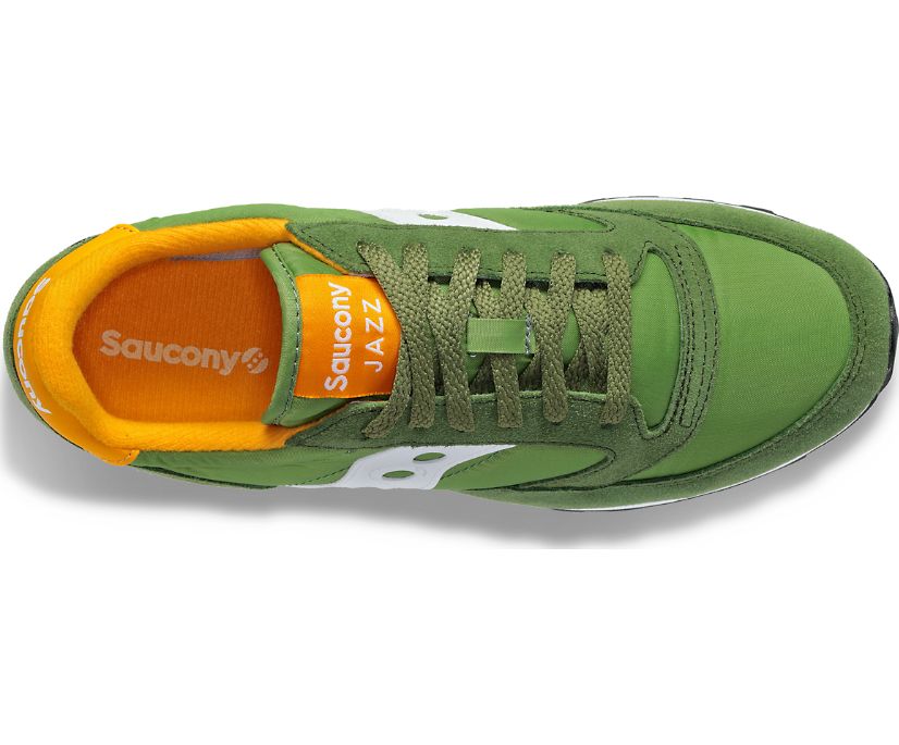 Men's Saucony Jazz Original Sneakers Green White Orange | UK-10294