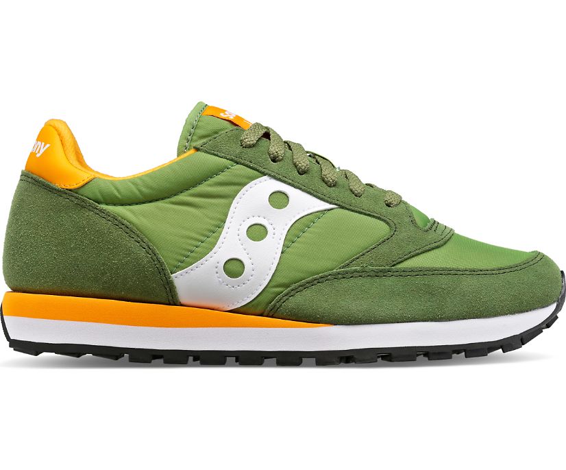 Men\'s Saucony Jazz Original Sneakers Green White Orange | UK-10294
