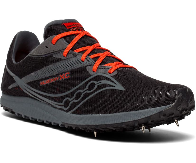 Men's Saucony Kilkenny Xc9 Spike Black Grey | UK-24308