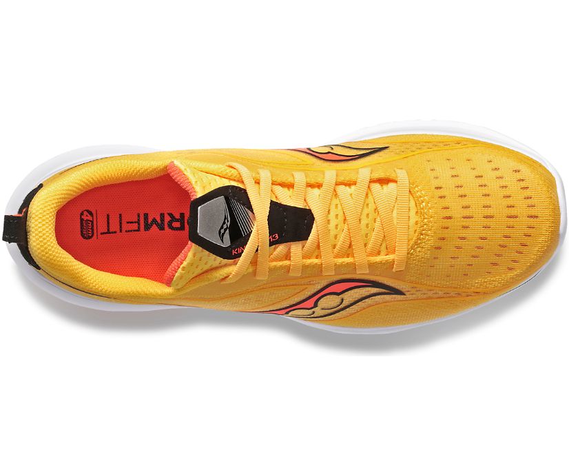 Men's Saucony Kinvara 13 Running Shoes Gold Red | UK-96054