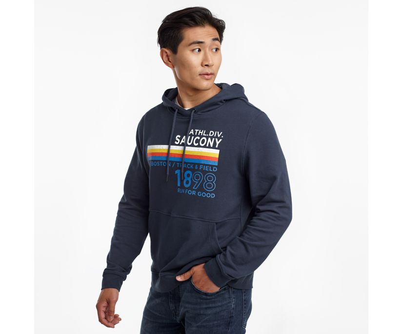 Men\'s Saucony Rested Hoodie Blue | UK-16579
