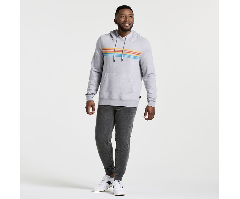 Men's Saucony Rested Hoodie Light Grey | UK-27849
