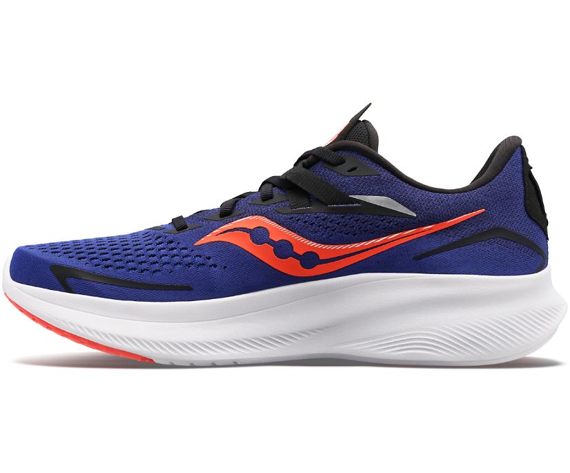 Men's Saucony Ride 15 Running Shoes Blue Red | UK-05487