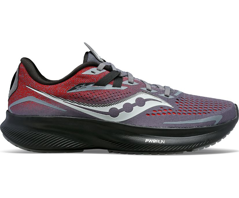 Men\'s Saucony Ride 15 Running Shoes Grey | UK-18507