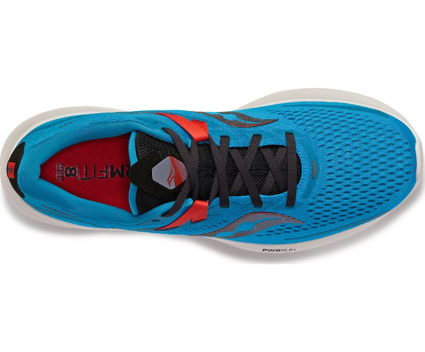 Men's Saucony Ride 15 Walking Shoes Black | UK-02871