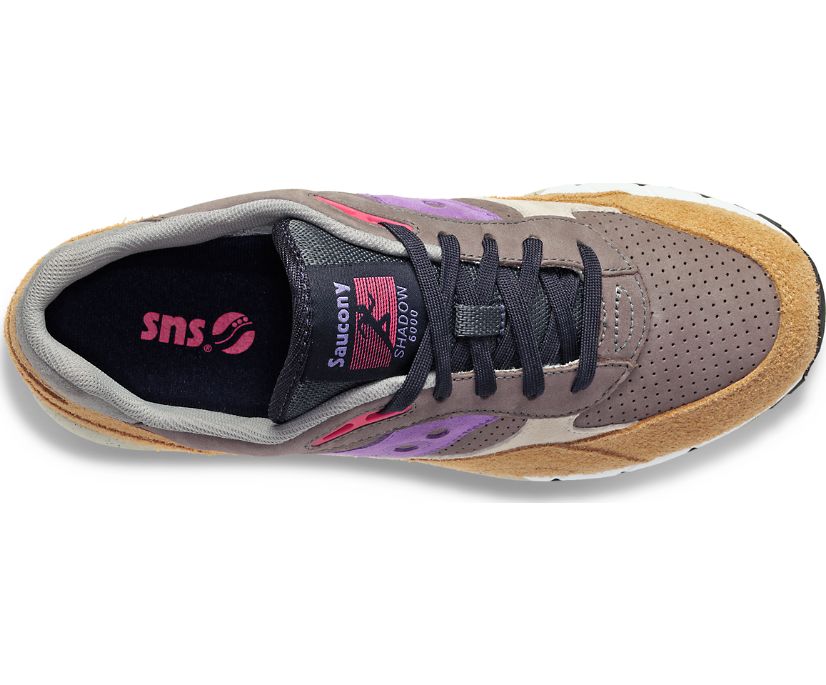Men's Saucony Saucony X Sns Shadow 6000 Sneakers Khaki Grey | UK-73260