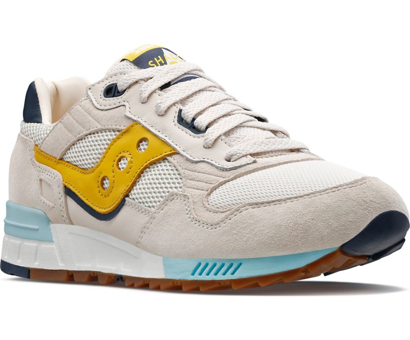 Men's Saucony Shadow 5000 Premium Sneakers White Yellow | UK-86247