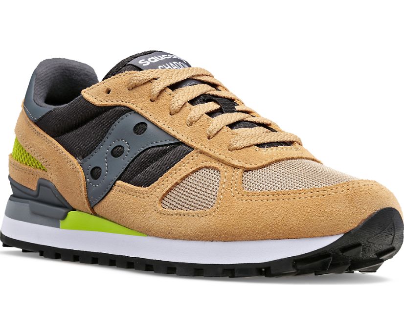 Men's Saucony Shadow Original Sneakers Khaki Grey | UK-92741