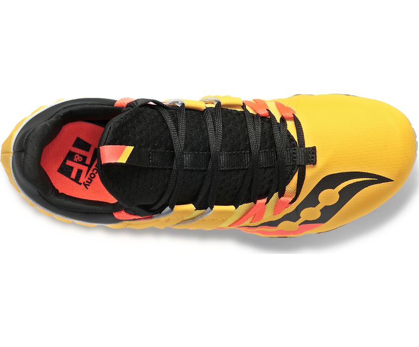 Men's Saucony Showdown 5 Spike Gold Red | UK-72098