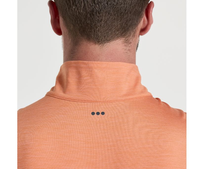 Men's Saucony Solstice 1/4 Zip Long Sleeve Orange | UK-87246