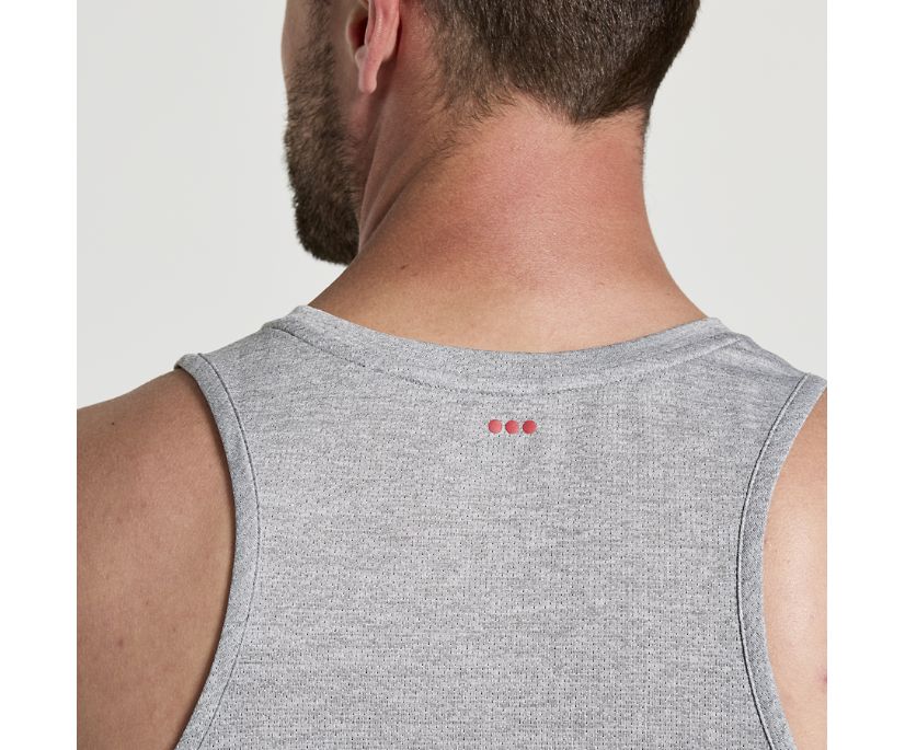 Men's Saucony Stopwatch Singlet Light Grey | UK-19284