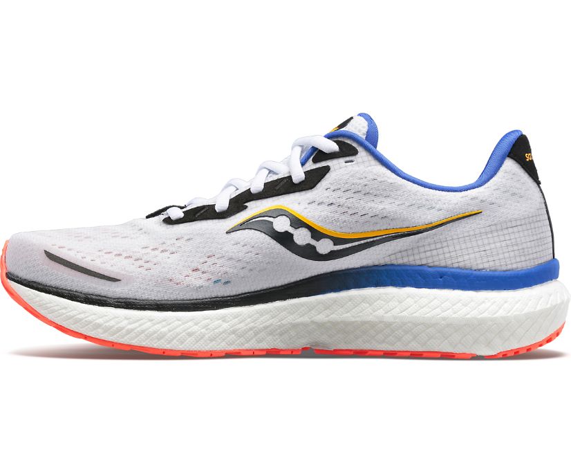 Men's Saucony Triumph 19 Running Shoes White | UK-13852