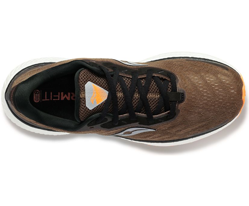 Men's Saucony Triumph 19 Walking Shoes Olive Orange | UK-48519