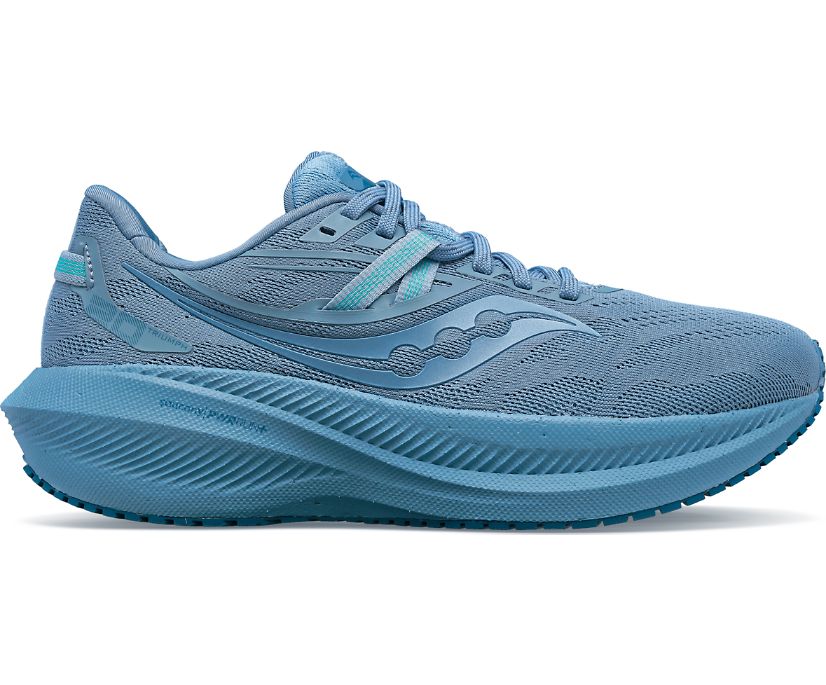 Men\'s Saucony Triumph 20 Wide Running Shoes Azure | UK-68029