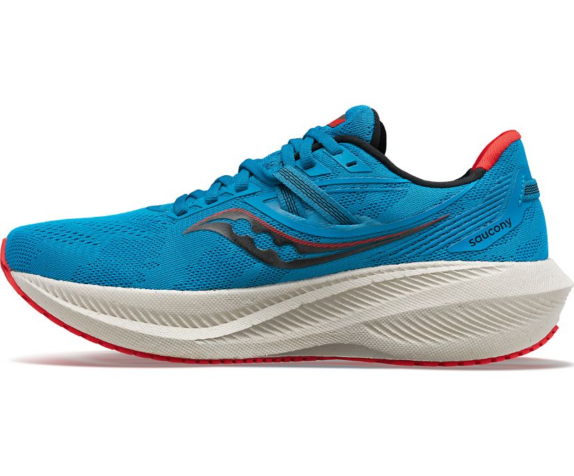 Men's Saucony Triumph 20 Wide Walking Shoes Red | UK-49306