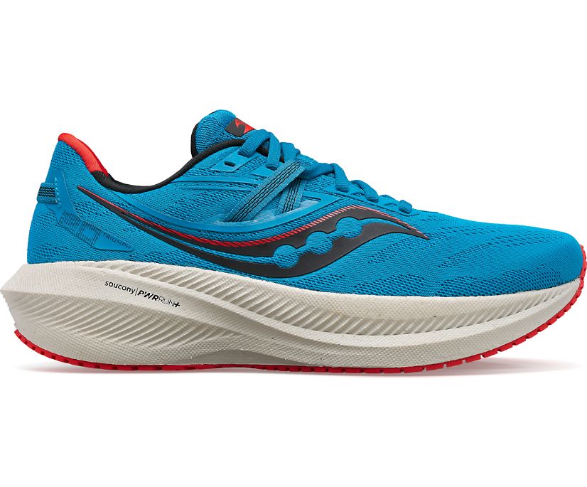 Men\'s Saucony Triumph 20 Wide Walking Shoes Red | UK-49306