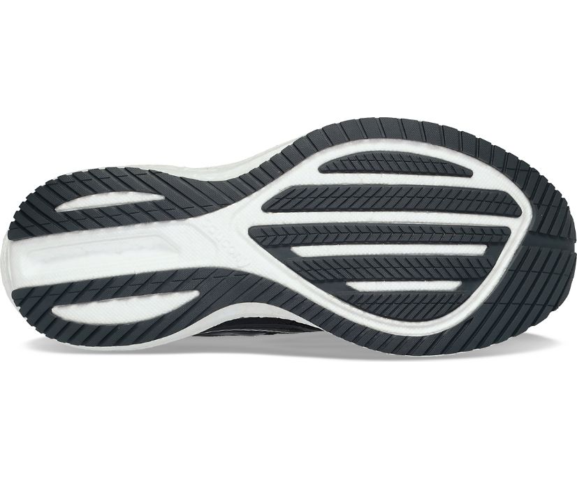 Men's Saucony Triumph 20 Wide Walking Shoes Black White | UK-81027