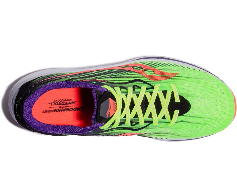 Men's Saucony Vizipro Endorphin Speed 2 Running Shoes Fluorescent Purple | UK-13205